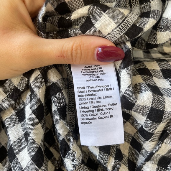 J.Crew Midi dress with black and white flannel pattern XS with tags - Picture 6 of 6
